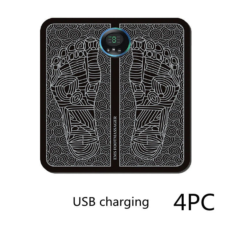 EMS Foot Massager Mat with adjustable modes and USB charging