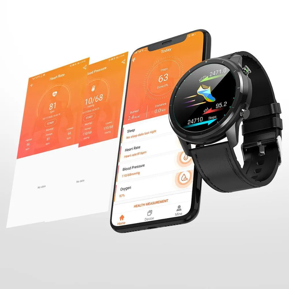 LEMFO LF26 smart bracelet showing 1.3 inch screen with touch and button controls in five colour options