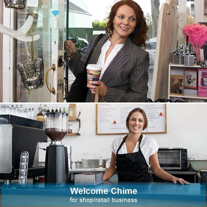 Wireless Door Sensor Chime with 280m range and 5 operational modes