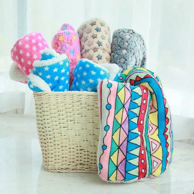 Coral cashmere pet blanket mat in various designs and sizes for ultimate pet comfort