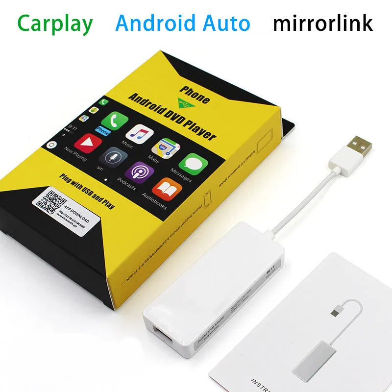 Android car navigation CarPlay module USB adapter in black and white colour options