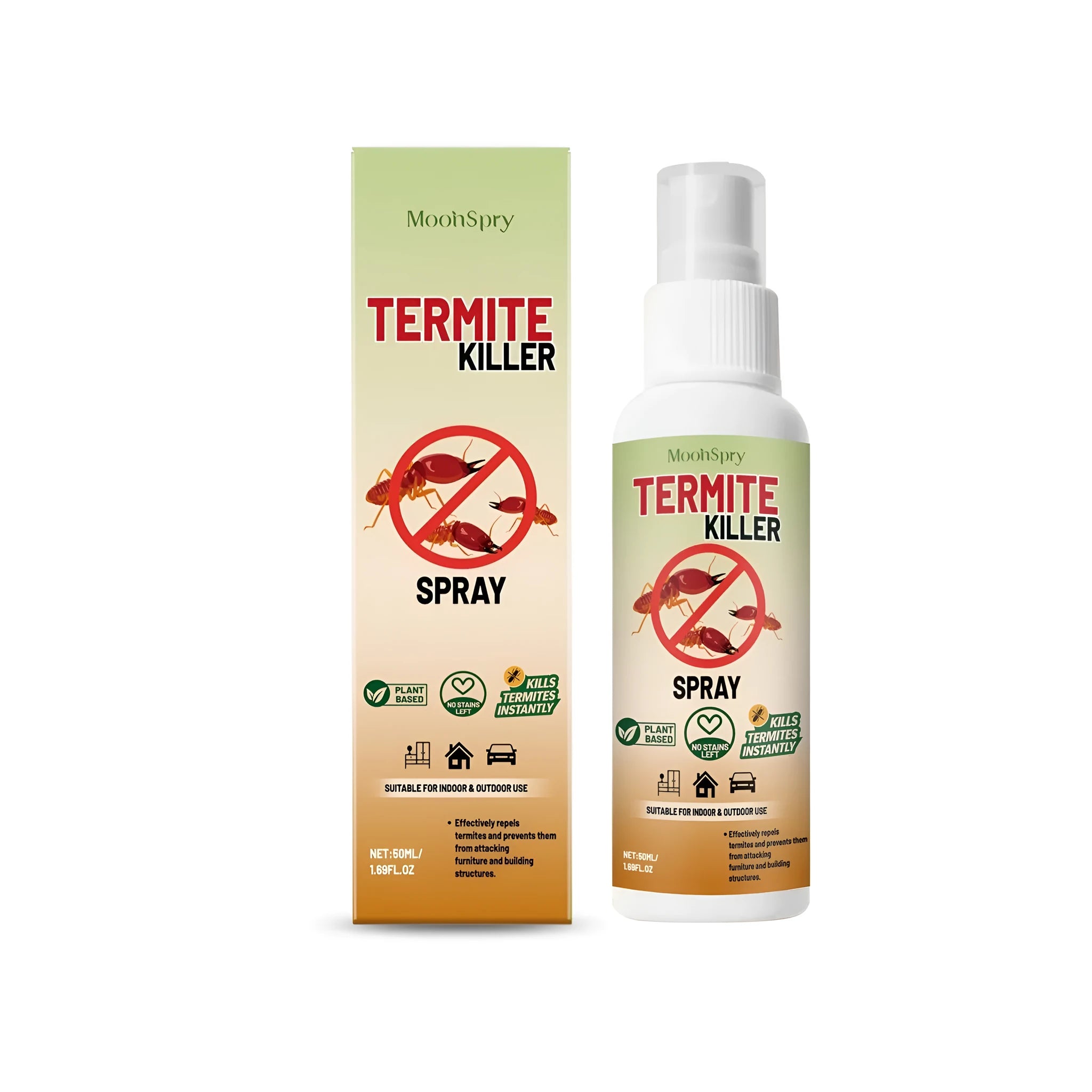50ml termite killer ant repellent spray bottle with spray nozzle for household pest control