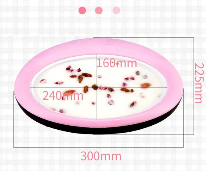 Hot Home Fried Yogurt Machine no electricity needed, 30x30x6.5cm, children food grade material, with shovels, blue colour