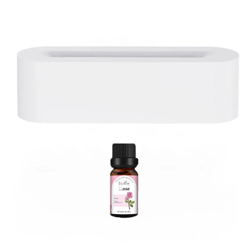 Ultrasonic aroma diffuser with realistic flame-like light display, perfect for creating a soothing, relaxing atmosphere in any room.