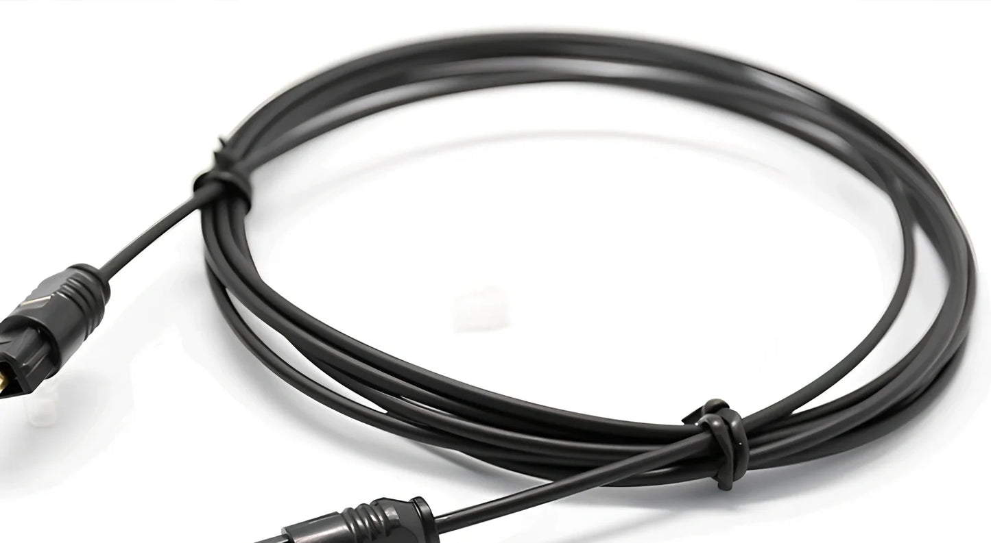 OD2.2 mm optical audio fibre cable with PVC jacket, 1-core imported fibre for digital transmission, lengths up to 30 m