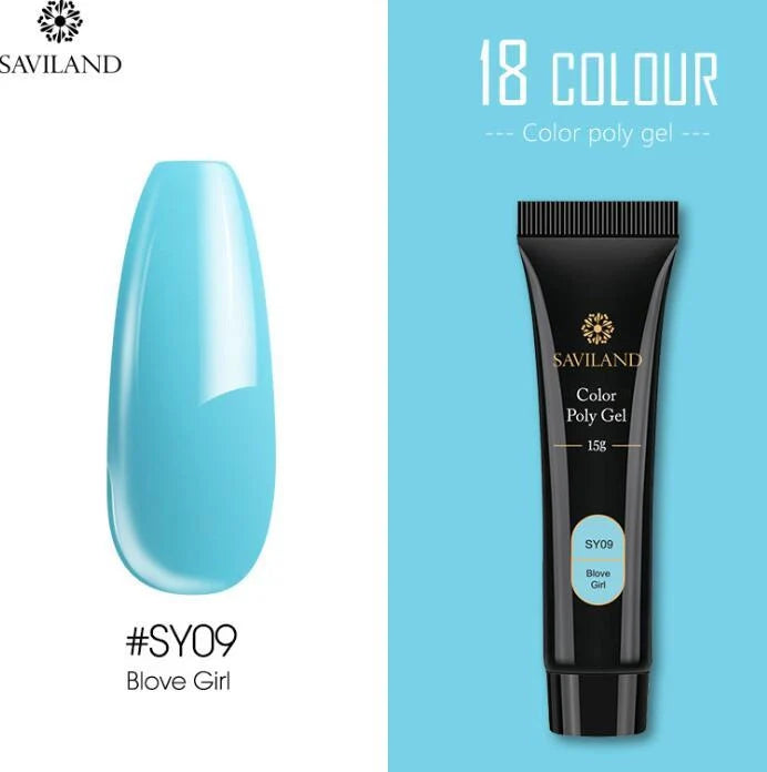 15g nail coloured crystal extension glue with resin base for durable nail art