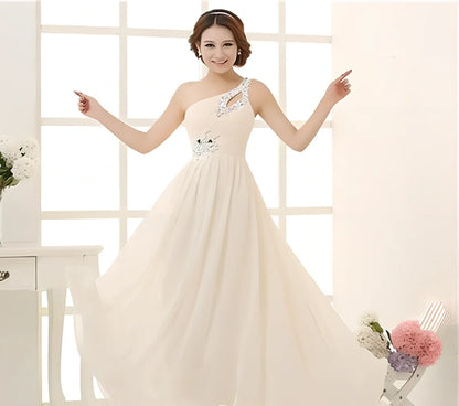 Polyester maxi dress in black, full 145cm length for evening bridesmaid wear, UK sizes S-XXXL