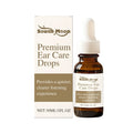 Ear Care Drops 30ml bottle with witch hazel and chamomile on white background