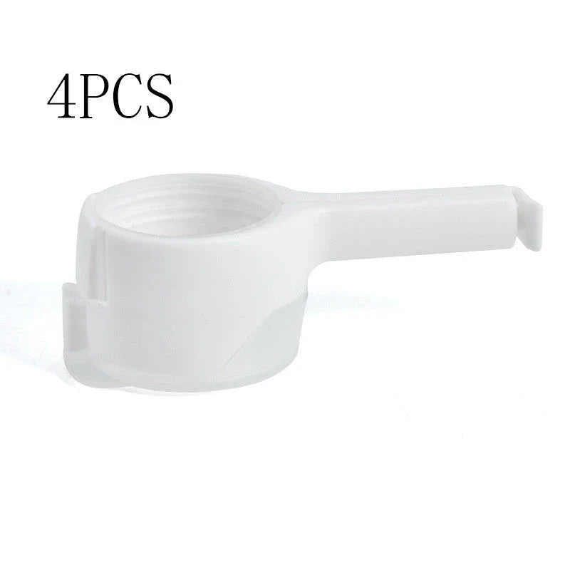 Versatile food clips in a range of colours, featuring airtight sealing and a convenient pour spout