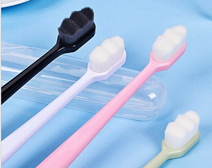 Ultra-fine nylon toothbrush with super soft 2.3cm bristles for sensitive gums