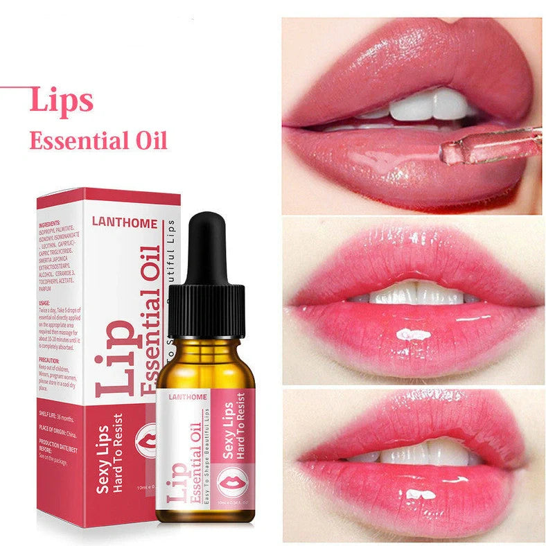 10ml glass bottle of bitter orange lip essential oil with dropper applicator for lip care