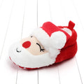 Christmas gift toddler shoes coral fleece non-slip cartoon slippers Santa Claus design