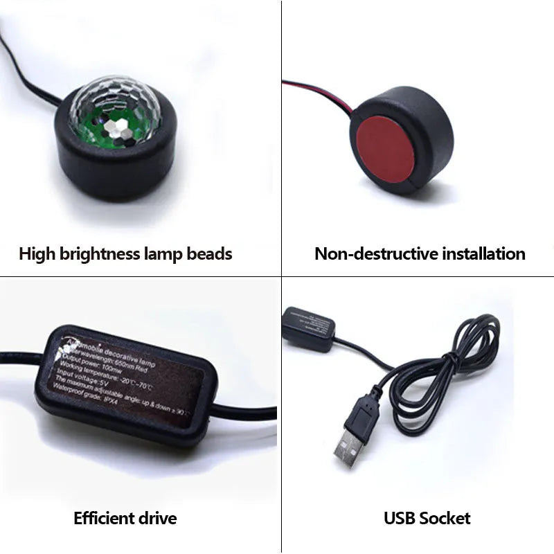 New Star Atmosphere Light Strip with star pattern, 7 colour options, PVC shell, USB connection