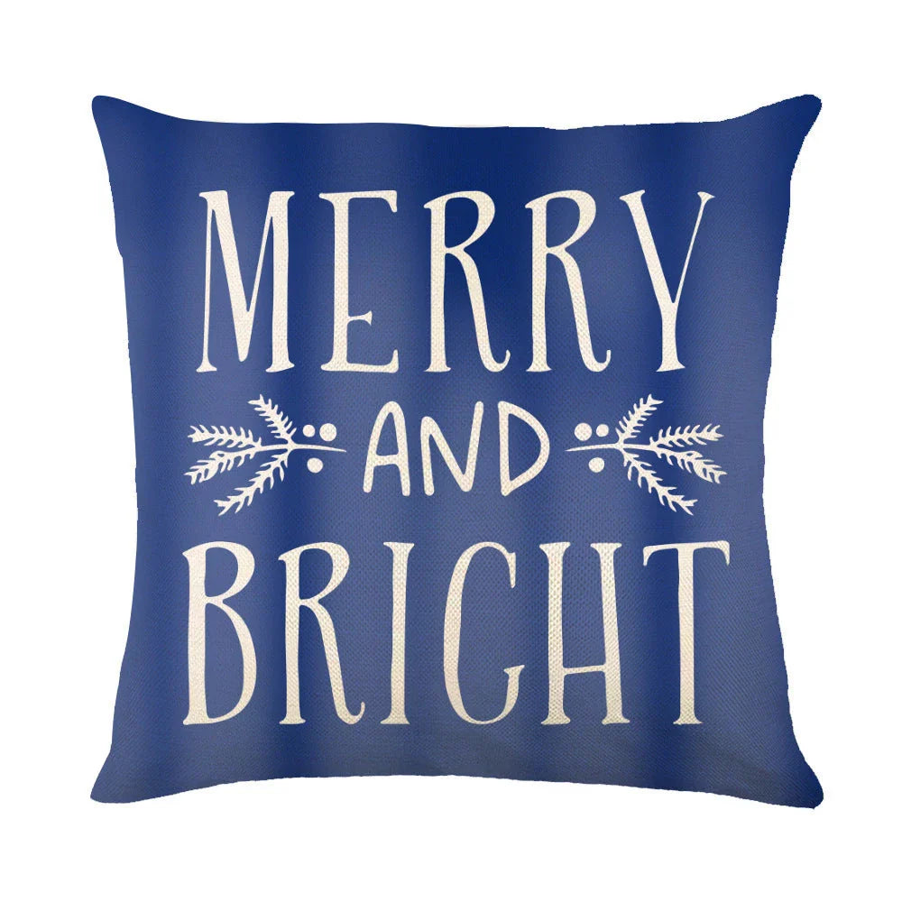 Cozy Christmas pillow covers with whimsical snowflake designs in various colors to decorate your home for the holidays.