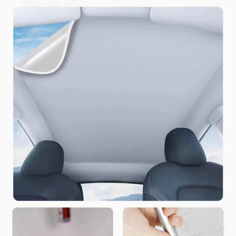 Silicone electrostatic adsorption sunshade for special vehicles in black or original car colour