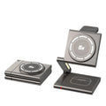 C40 aluminium alloy 3-in-1 folding wireless charger charging phone earphones and Apple Watch – black finish