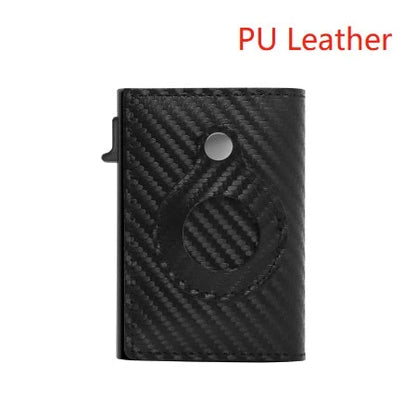 Premium RFID-blocking leather wallet with multiple card slots and dedicated compartments for cash and tracking devices