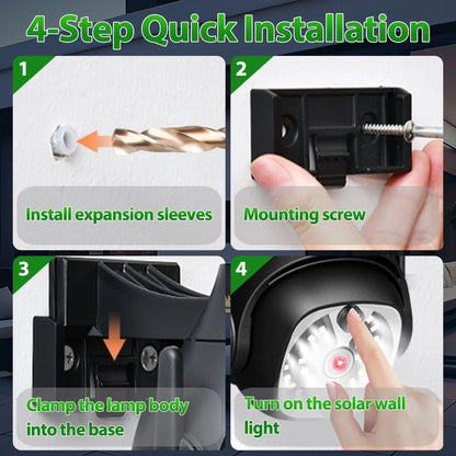 Outdoor Courtyard Human Sensing Solar Light in black, perfect for gardens and pathways