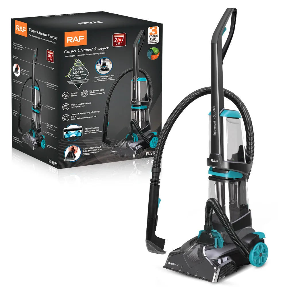 R8671 colour two-in-one mechanical floor cleaner with 1200W power and detachable power cord