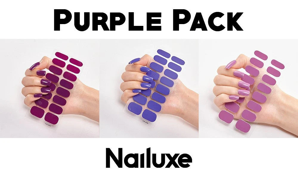 Pure Colour 16 Nail Stickers in various designs, made from eco-friendly resin ink