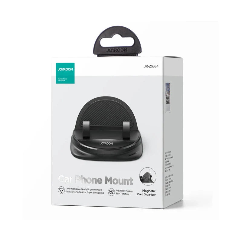 Universal car phone holder with anti-slip silicone pad and magnetic suction cable