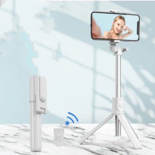 Universal Bluetooth selfie stick with tripod and remote control in various colors