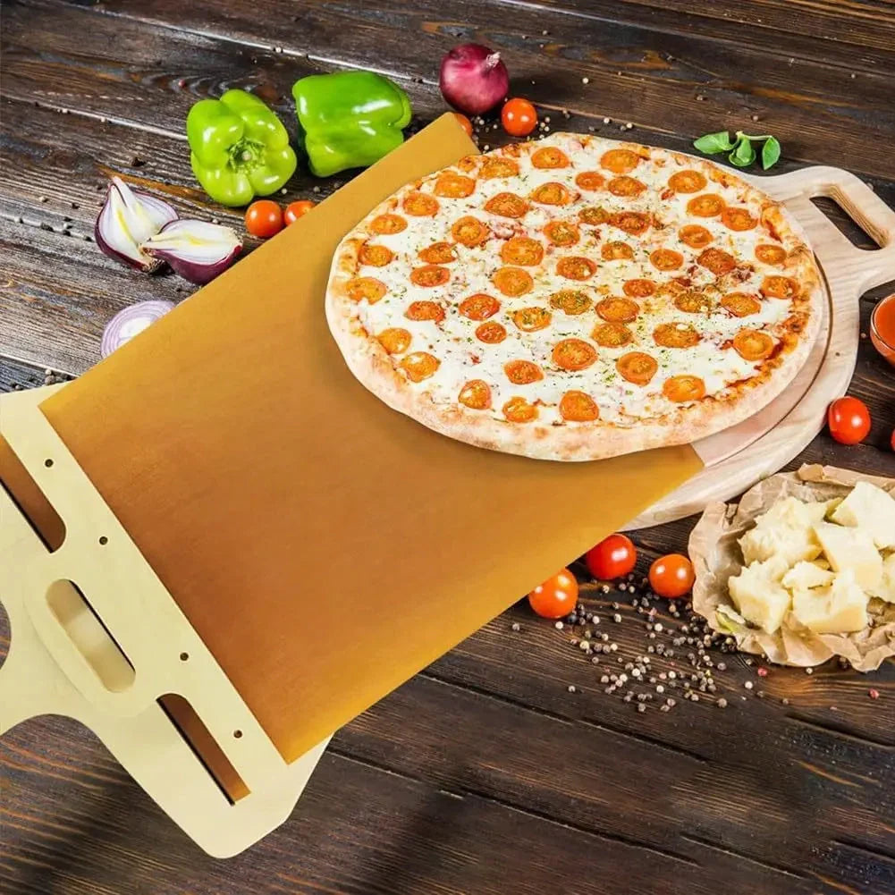 Non-stick pizza transfer shovel with hanging hole for easy storage