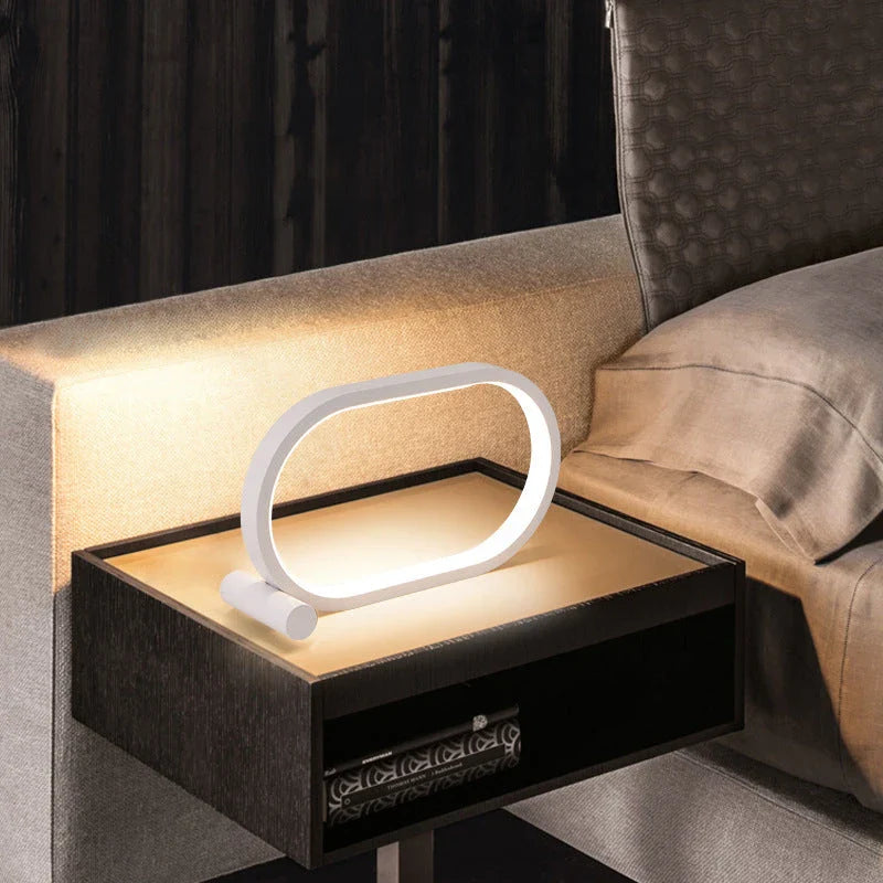 Modern dimmable USB lamp with elegant acrylic design, featuring touch-sensitive controls and adjustable brightness for customized lighting