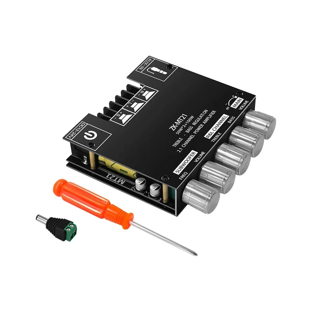 MT21 Bluetooth digital amplifier board PCB with 324 communication interface for DIY subwoofer speaker project