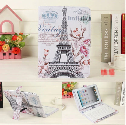 Wireless keyboard case protective cover for Bluetooth devices with compact design