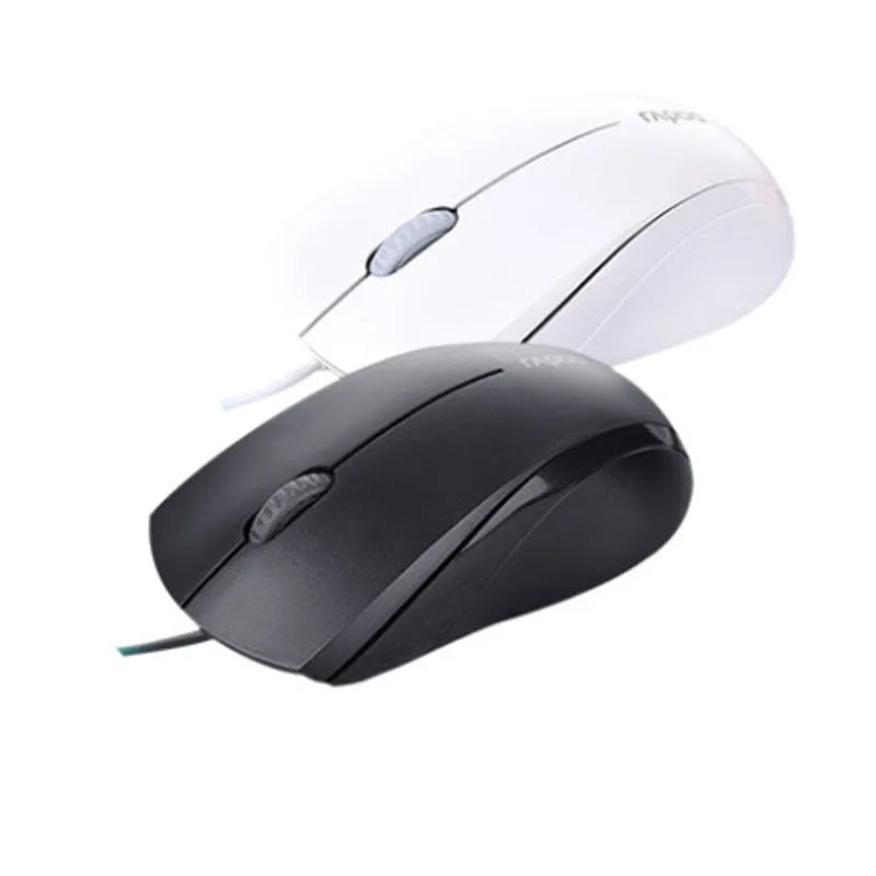 Black wired USB optical mouse with 1000dpi and 1.5m cable for desktop computer