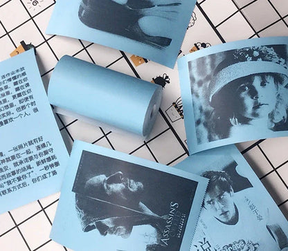 Compact wireless thermal printer for printing photos, labels, and memorabilia directly from your smartphone