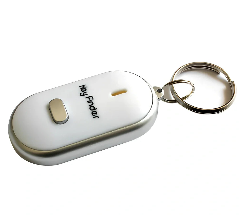 Black whistle key finder device, 5.5 cm size, ABS build for 8-10m lost key detection