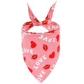 Triangle polyester pet scarf with cartoon print, size L 70x48x48cm, for general dog use