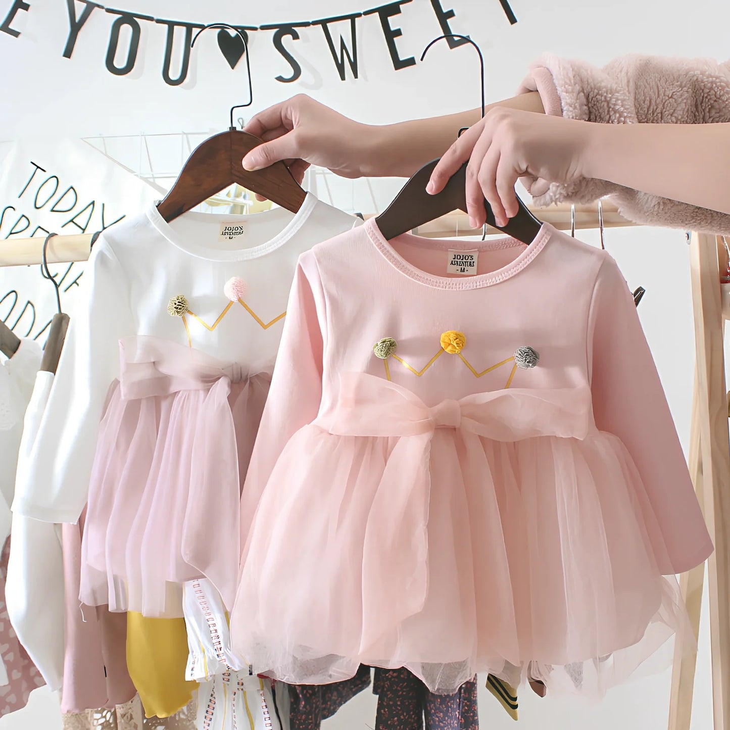 Baby girl cotton corduroy dress with bow detail in multiple colour options
