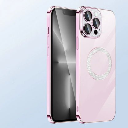 Electroplated TPU iPhone case with built-in lens protection in various colours