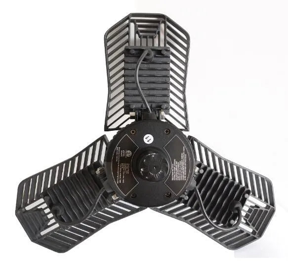 Waterproof industrial foldable aluminium garage lamp with high lumen LED output