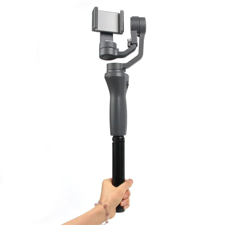 Black aluminium mobile phone tripod stabiliser for iPhone