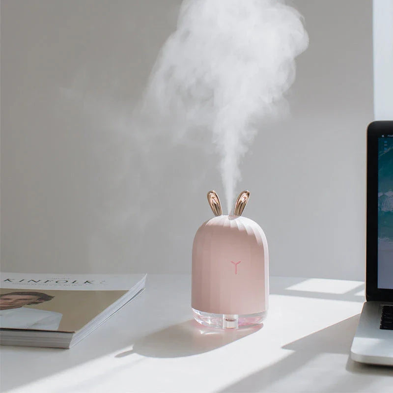 Mini humidifier in deer shape with USB charging, perfect for small spaces
