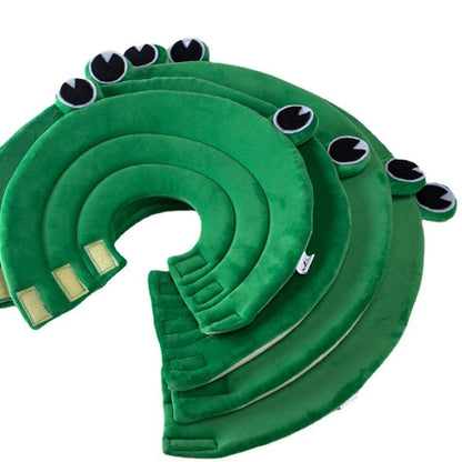 Cozy Recovery Collar with Cartoon Frog Design for Dogs and Cats