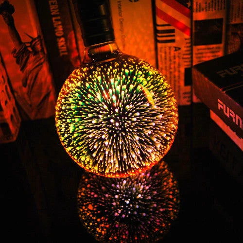 Vibrant 3D Fireworks LED Bulb - Eco-Friendly Home Lighting for Kiwi Celebrations