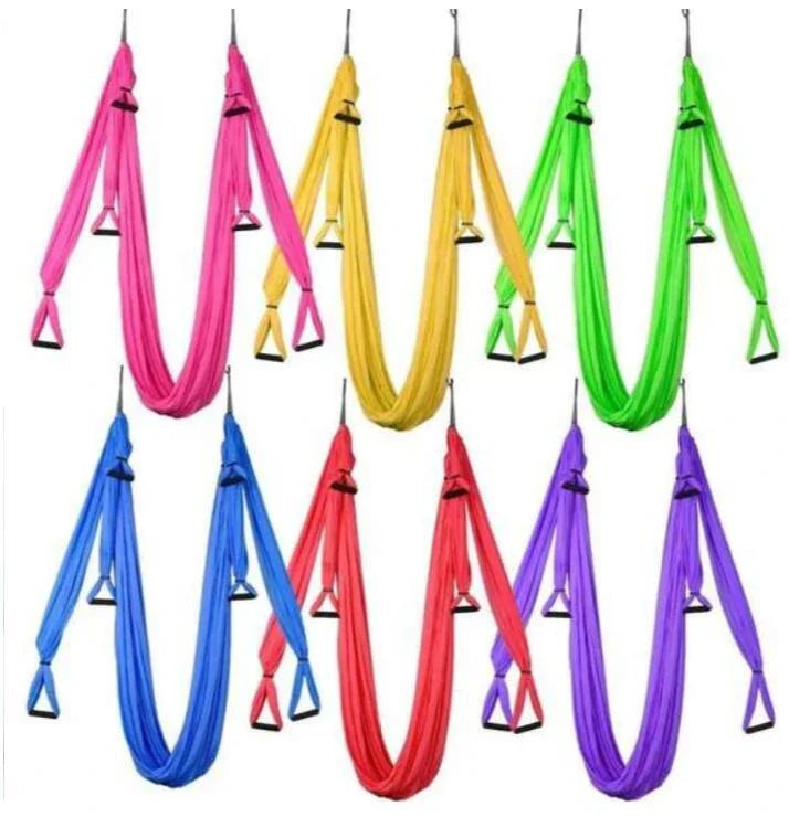 Anti Gravity Yoga Hammock in various colours for aerial fitness and relaxation