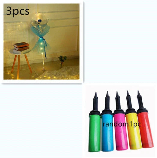 LED luminous balloon rose bouquet in various colors for Valentine's Day decorations