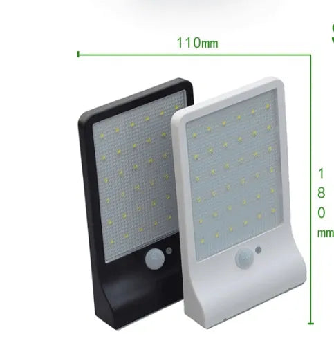 36LED solar outdoor garden light in black with ABS and PP construction, rechargeable battery