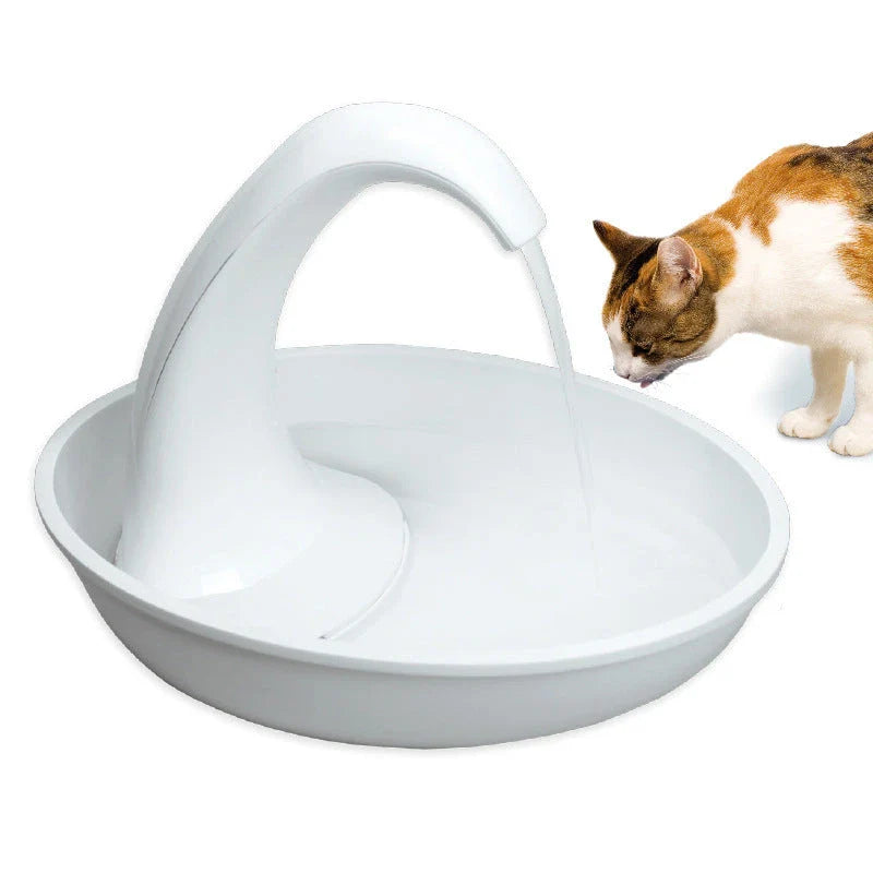 Automatic cat water dispenser with self-cleaning filtration system for convenient and healthy hydration