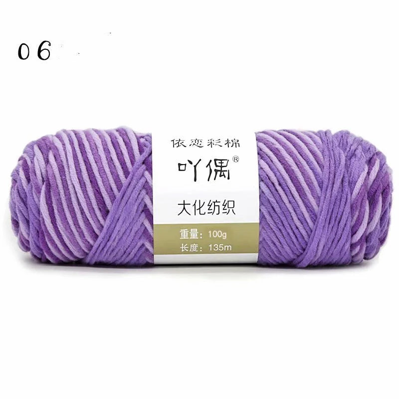 8 strands gradient milk cotton wool for hand knitting in various colours