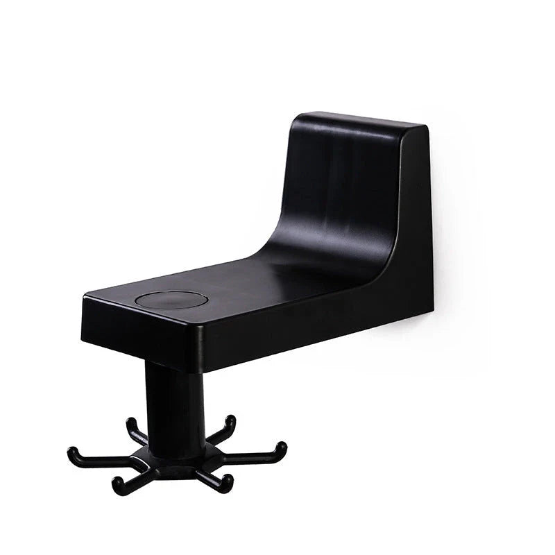 Adjustable pan and utensil rack with telescopic design, rubber lining, and 360-degree rotation for efficient kitchen storage and organization