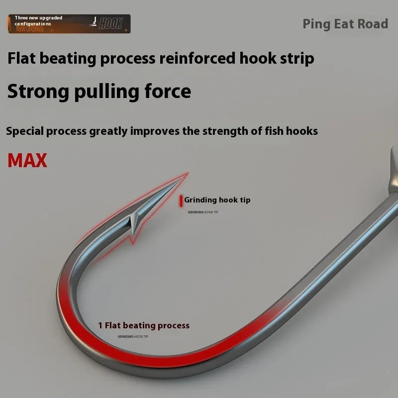 Set of 50 primary colour barbed jig hooks with 7g weight and enhanced construction