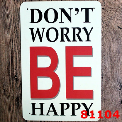 Retro tin decorative painting for living room wall decor