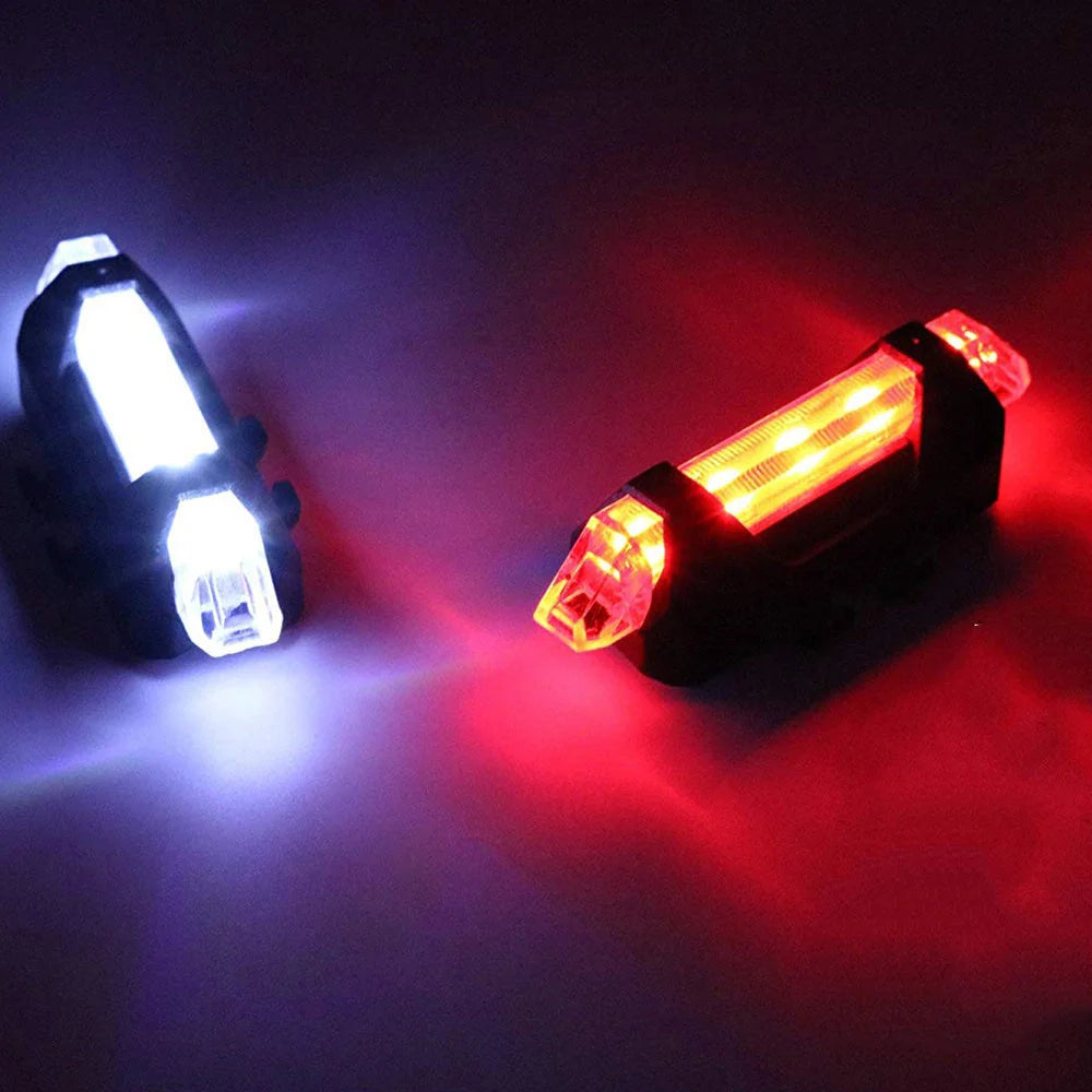 High brightness LED bike taillight with rechargeable battery and waterproof design